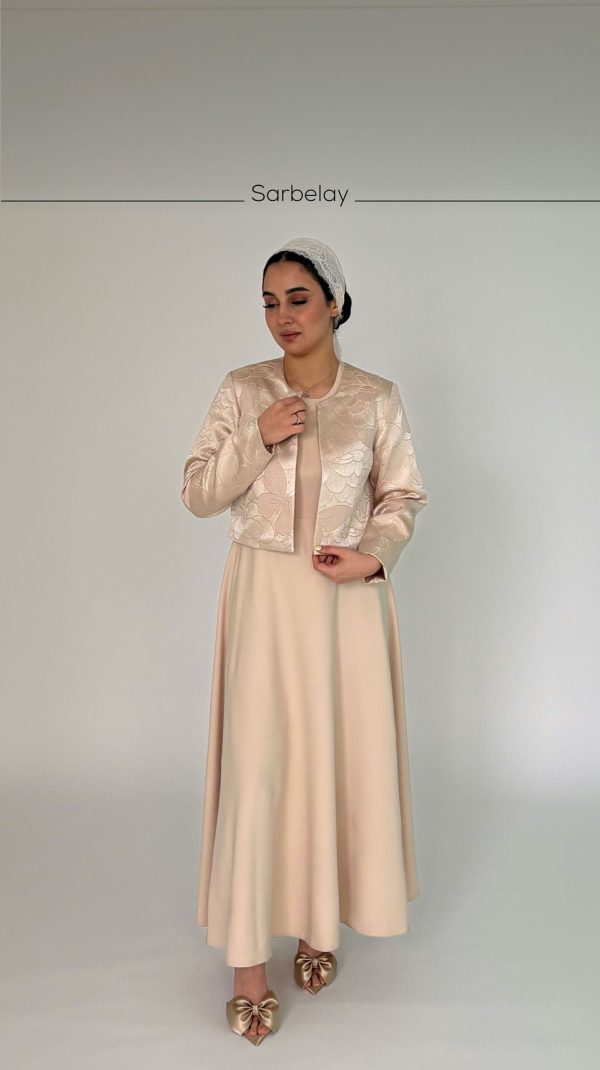 ست کت و سارافون ژاکارد - Image 11